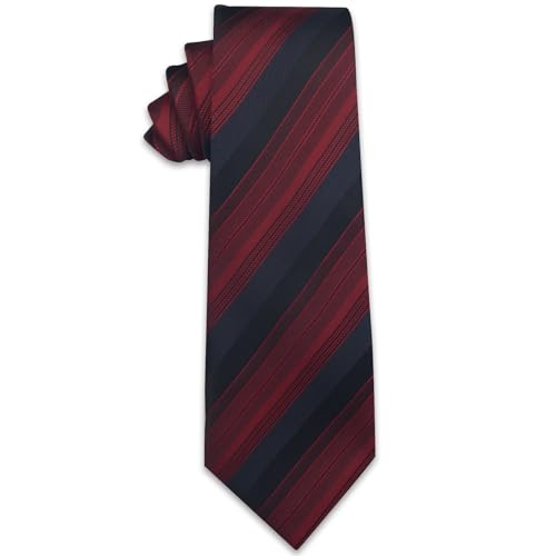 Image of YourTies Men's Neckties Striped Tie and Plaid Neckties for Men Woven Silk Tie Gold Tie Clip Set