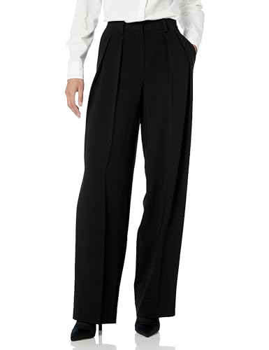Theory Women's Double-Pleat Pant, Black at Amazon Women's Clothing
