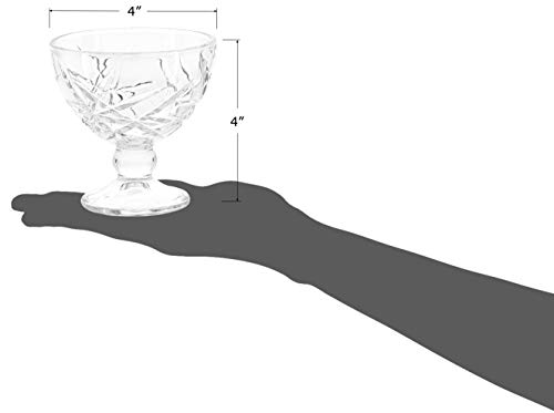 Red Co. Classic Footed Dessert Cups, Premium Crystal Clear Glass Ice Cream Bowls - Perfect For Parfait Fruit Salad Or Pudding, Set Of 6, 9 Oz #TOP2