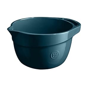 Emile Henry, Blue Flame Large Mixing Bowl, 11.5″ x 9.2″ x 6.3″