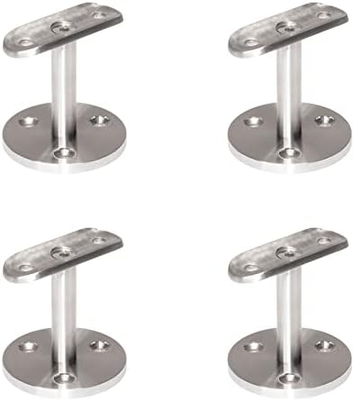 Edelstahl Handlaufträger Set - 4-tlg. Halterungen Für Treppengeländer Mit Abdeckrosetten