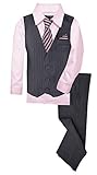 Johnnie Lene Pinstripe Boys Formal Dresswear Vest Set