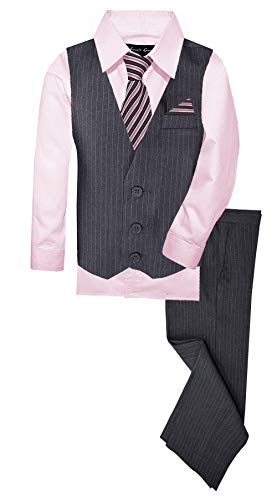 Johnnie Lene Pinstripe Boys Formal Dresswear Vest Set