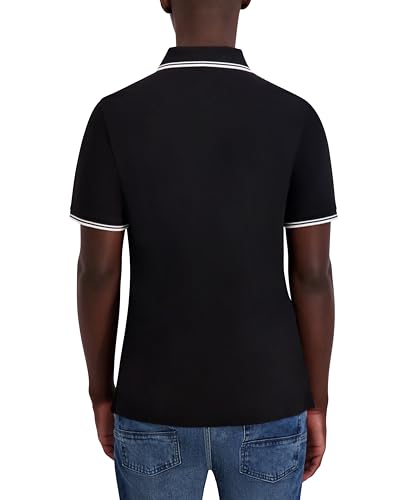 KARL LAGERFELD Men's Collared Short Sleeve Karl Logo T-Shirt4