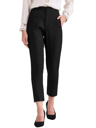 Pantalon long décontracté taille haute femme vêtement fluide mode casual chic