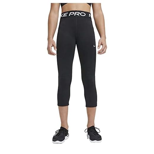 NIKE DA1026-010 G NP CPRI Leggings Girls Black/(White) M, 137-146 cm