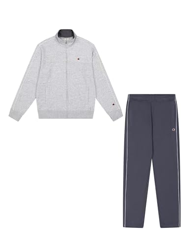 Champion Chándal Legacy con Cremallera para Hombre, Gris, M