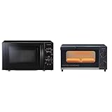 【セット買い】【Amazon.co.jp限定】 コイズミ 単機能 電子レンジ 17L ターンテーブル 【50Hz専用】 東日本 一人暮らし 簡単操作 ダイヤル式 大きめ文字 ブラック KRD-1701/K5 & オーブントースター 2枚焼き タイマー15分 温度調節3段階 トレー付き お手入れカンタン 1000W ブラック KOS-1032/K