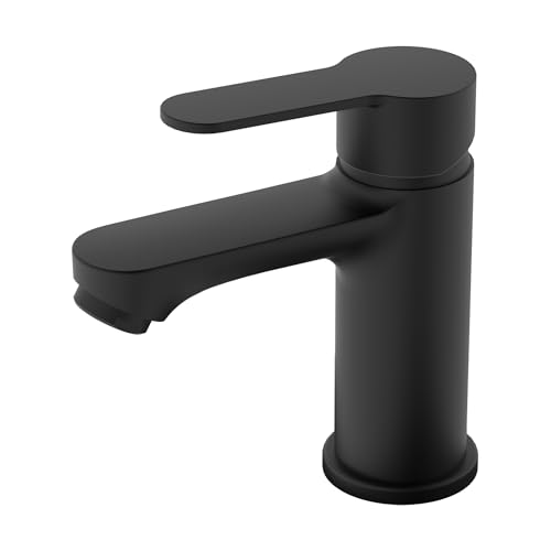 BELZ Black Basin Mixer Tap Single Lever Bathroom Tap Ceramic Cartridge