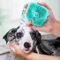 Baño cachorro perro grande gato baño masaje cepillo suave seguridad silicona mascotas accesorios para multifuncional azul