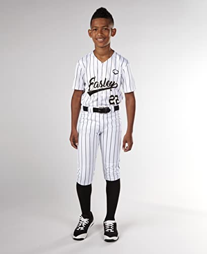 EvoShield Youth Salute Baseball Uniform Pants: Open Bottom and Knicker Style - Pinstripe and Solid