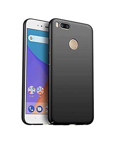 Image of Mobile Back Cover Case for Xiaomi Mi A1 (Silicone Case|CameraProtection|Black SC1510)