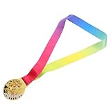 LOORGVEL Medalla de Metal Dorada Cinta Cuello Premio para Competiciones de Piano Violín Canto y Danza Medalla de Oro para Concursos Infantiles de Premio Colgantes