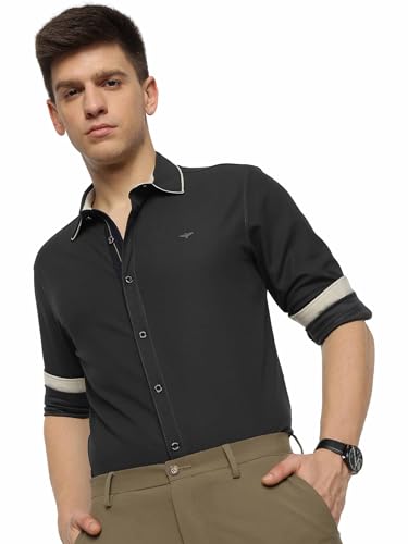 Image of STELLERS Men's Premium Full Sleeve Shirt | Feather Touch Feel| Regular Fit| Odour Resistant| Anti-Static| Wrinkle Free| Quick Dry | Stretchable| Lightweight| Sweat-Proof