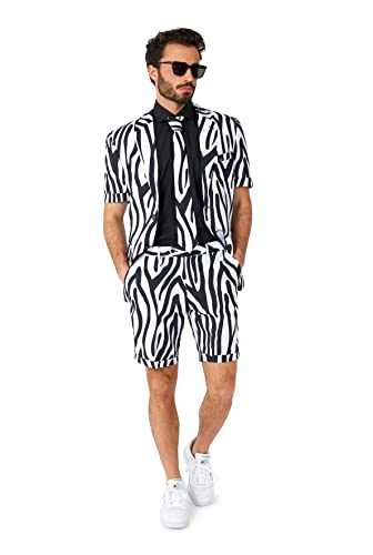 Opposuits Men's Summer Zazzy Zebra Suit - Perfect for Summer