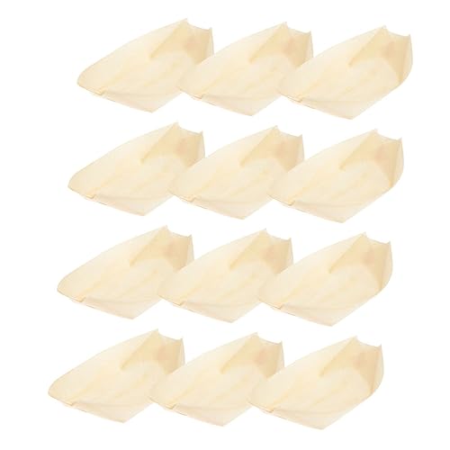 WRITWAA 100 Piezas Tazón De Bocadillos De Kayak De Madera Barco De Comida Multifunción Plato De Sushi Multifunción Plato De Postre Decorativo Platos De Sushi Plato De Sushi De Madera
