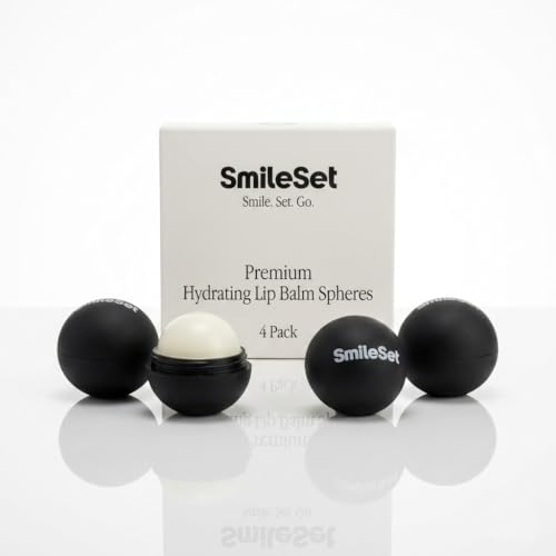 Smile Set Premium Hydrating Lip Balm Sphere - Lasting Lip Hydration - Sphere Applicator – (Pack of 4)