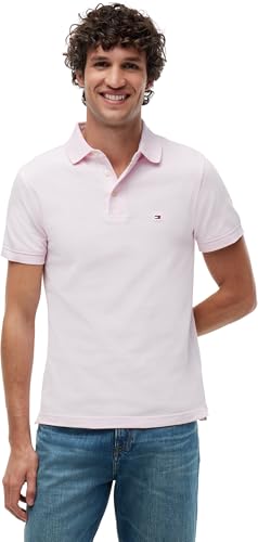Tommy Hilfiger Polo Manches Courtes Homme 1985 Slim Slim Fit, Rose (Light Pink), XXL