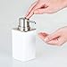 MetroDecor mDesign Bath Accessory Set for Vanity Countertops, Cabinets - Set of 4, White/Brushed