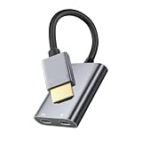 Plyisty Adapter HDMI na USB C do XREAL One, Air 2 Pro/Pro/RayNeo Air 2s/ XR, PD 100W 4K@60Hz Adapter do Okularów AR Steam Deck ROG Ally Switch 2