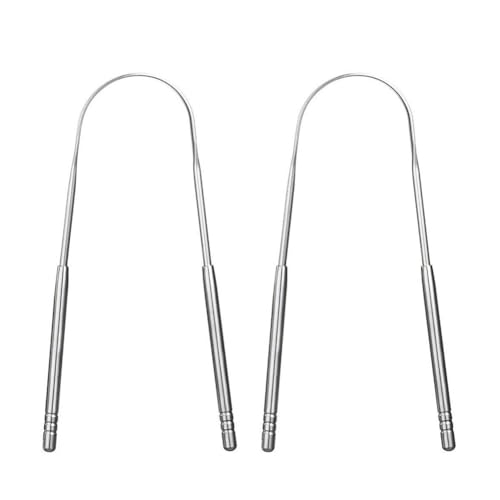 Limpiador de lengua, 2 raspadores de limpieza de lengua, cepillo de cuidado bucal, producto de higiene bucal (estilo U)