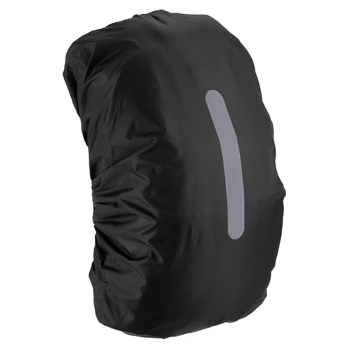 M METERXITY Backpack Rain Cover - Waterproof Lightweight Cover with Vertical Reflective Strap, Apply to Cycling/Hiking/Mountain Climbing (65-75L, XL, Black)