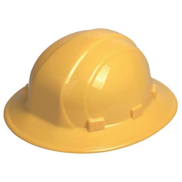 Hard Hat, Polyethylene, 6 Point Ratchet, Type 1, Class E, Yellow, Mfr: 19912-A