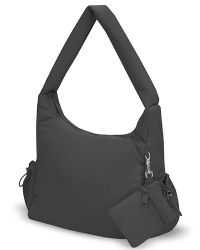 MICOM Crescent Bag for Women Lightweight Puffer Shoulder Bag Multi-Pocket Casual Hobo Bag Women Crescent Crossbody Bag