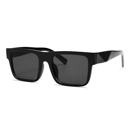 VANLINKER Fashion Trendy Square Sunglasses for Men Women Dark Shades with UV Protection for Driving VL9805