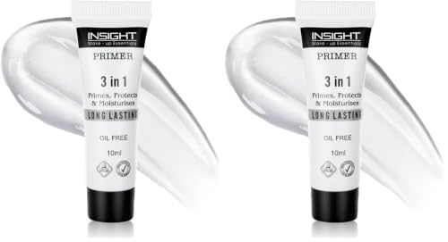 Image of INSIGHT 3-in-1 Primer | Matte Finish | Primes, Protects & Moisturizes | Oil-Free with Pore Blurring | Long-Lasting Formula | For All Skin Types | 10 ml (Pack of 2)