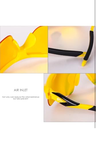 Image of Sports Sunglasses for Men & Women | UV400 Protective Shield Lens | Lightweight Cycling, Running, Driving, Cricket, Fishing & Outdoor Wraparound Sunglasses