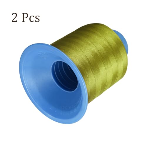 2pcs Hilo de Coser de Poliéster - [0.25 mm (1500D/3) x 1968 yd] Extra Largo para Uso General para Mano y Máquina de Coser | Poliéster, Verde Oliva miniatura 4