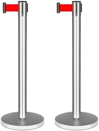 Juego de postes retráctiles resistentes para control de multitudes para aeropuertos, eventos y colas, soporte resistente para carteles para seguridad y organización