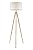 Kira Home Grace 60.5" Mid Century Modern Tripod LED Floor Lamp + Energy Efficient 9W Bulb, Wooden Tripod Legs + White Shade