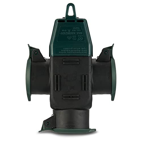 REV Schutzkontaktkupplung, dreifach Kupplung, Thermoplast, IP44, 16A, schw.-gr.