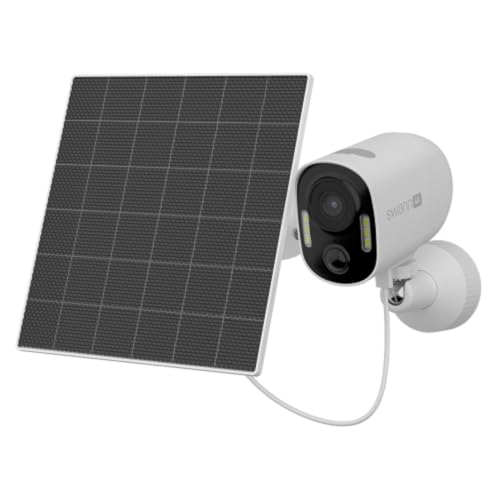 Swann Xtreem4K Eco Security Camera with Solar Panel: 4K UHD Video, AI Motion Detection w/Thermal Sensing, Solar Charging, Color Night Vision, Two-Way Audio, IP65 Weatherproof, 32GB MicroSD Included. - image 1