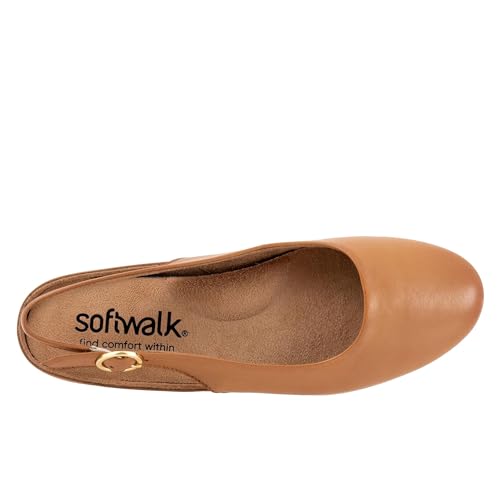 SoftWalk Women's Sandy Ballet Flat, Luggage, 8 Narrow2