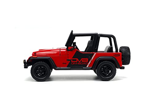 Jada Toys Just Trucks 1992 Jeep Wrangler 1:24 Rojo/Negro miniatura 5