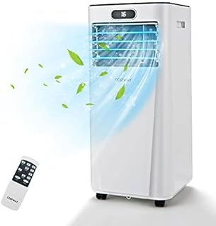 COSTWAY 7000/9000BTU Portable Air Conditioner, 4 in 1 Mobile Cooler, Dehumidifier, Fan with WiFi Smart APP, Sleep Mode, LED & Front Display, Remote Control, 2 Speeds & 24H Timer (9000BTU with WiFi)