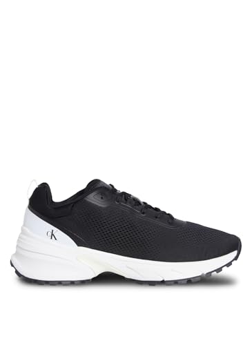 Calvin Klein Hike Runner TECH Knit Sportschuhe Herren, Black/Bright White, 42 EU Narrow