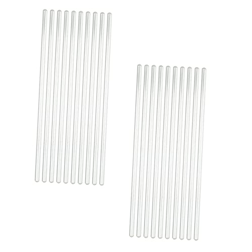 FUNOMOCYA Mixing Tip Mini Stir Stick 20 Pack Round End Glass Stir Sticks for Cocktails