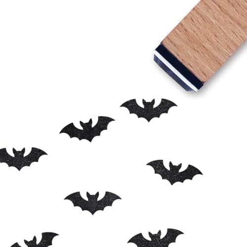 Bat Halloween Rubber Stamp 3/5 Inch Small Mini Stamp for Scrapbooking Card Making Planner