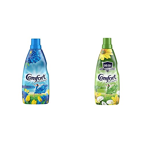 Image of Comfort After Wash Morning Fresh Fabric Liquid Conditioner, 860 Ml & Anti Bacterial Fabric Liquid Conditioner-860 Ml