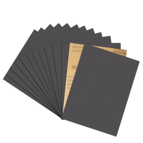 BODHTAT 紙ヤスリ 耐水ペーパー #2000番 サンドペーパー(15枚入) 極細目 紙やすり 耐水ヤスリ 280 mm x 230 mm,車 金属磨き 木工DIY作業に キッチンの掃に最適です