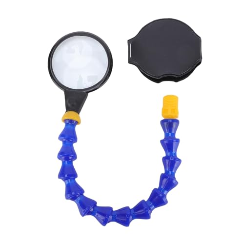 Luqeeg Lupa de Soldadura, Herramienta de Lupa de Brazo Flexible con Rotación de 360 ​​​​grados con Rosca de 1/4 de Pulgada para la Mayoría de los Bancos de Trabajo Reparación