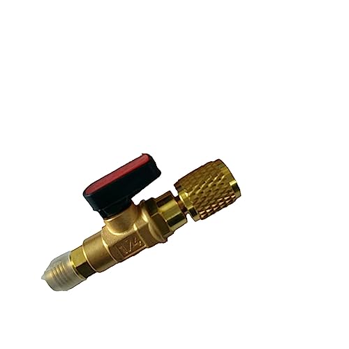 RUBINETTO VALVOLA a SFERA 1/4 sae per GAS REFRIGERANTE R407c R134A R22 R422B R404