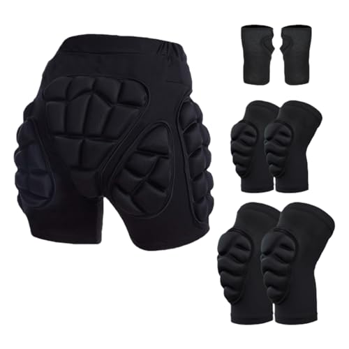 YiQinzcxg Acolchado de protección fácil y extraíble con estructura de esponja para la cadera de esquí y la protección de la rodilla que aumenta la seguridad en varios pantalones cortos de deportes de