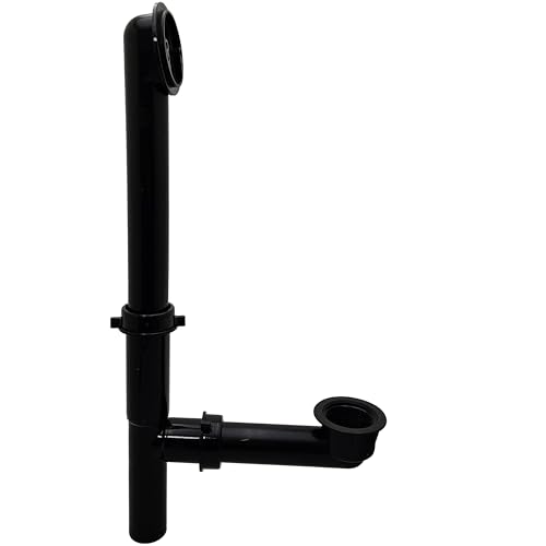 Pot de vidage tubulaire 1-1/2 en laiton poli noir Westbrass 593144-01 pour évacuation - 5