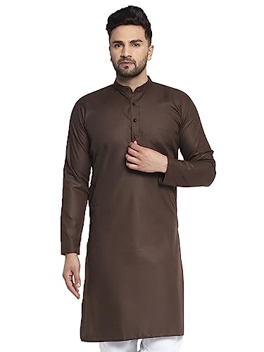 Image of Jompers Men's Cotton Regular Fit Solid Kurtas