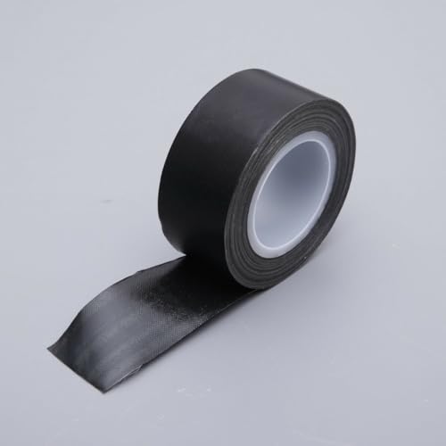 Image of 1Roll 10m Black /White PTFE Teflon Tape Nonstick Tape 500℉ High-Temp Fiberglass Adhesive Tape (Black, 1-inch x 33FT)